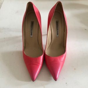 Watermelon colored Manolo Blahnik Heels